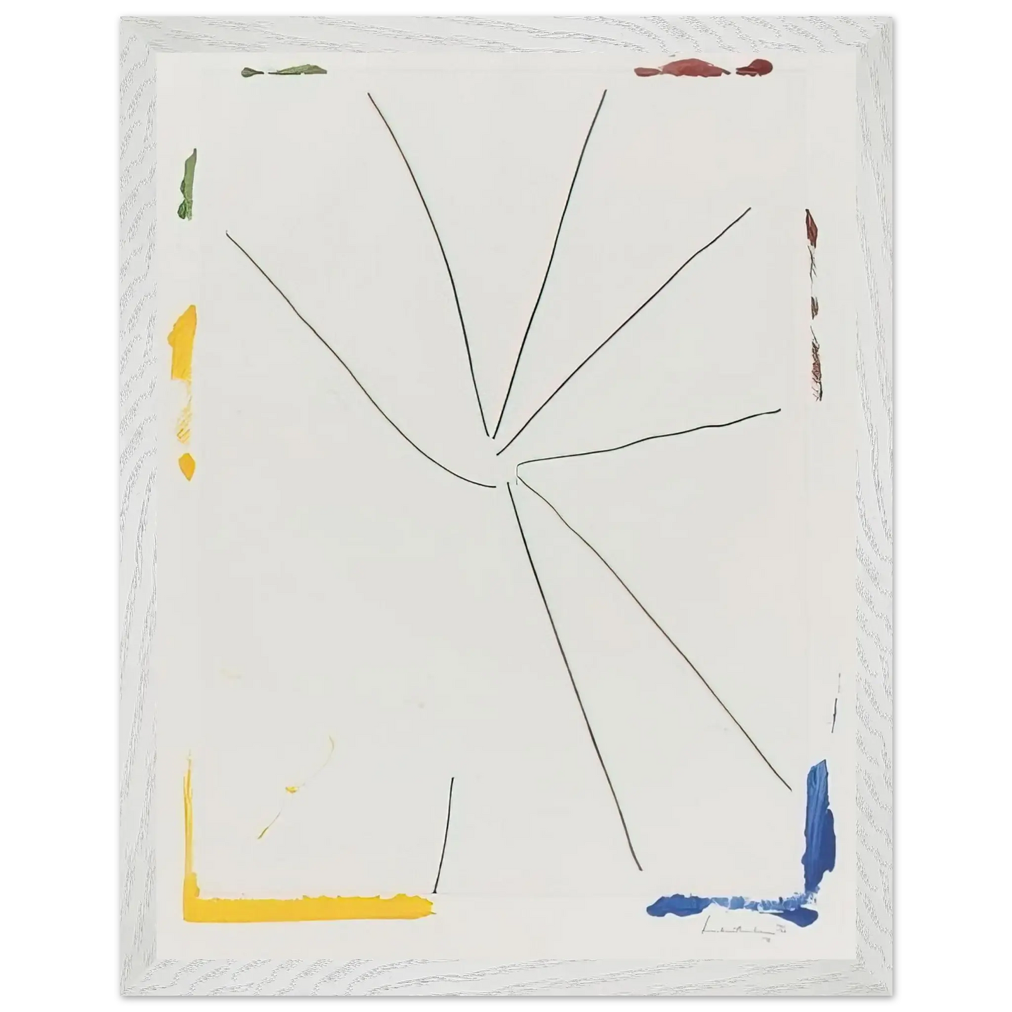 Helen Frankenthaler - Free Wheeling - 1971 Wall art - 21x29.7 cm / 8x12" - Premium Wooden Framed Poster With Fine Art Paper - White frame