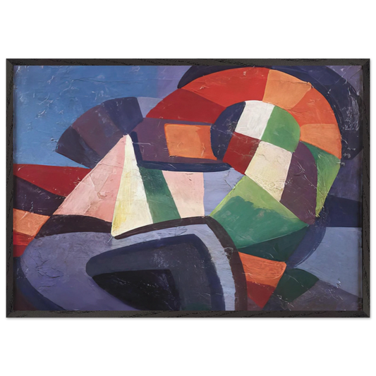 Synchromy - 1915 - Morgan Russell 70x100 cm / 28x40 inches Framed Art Print – Black Wooden Frame
