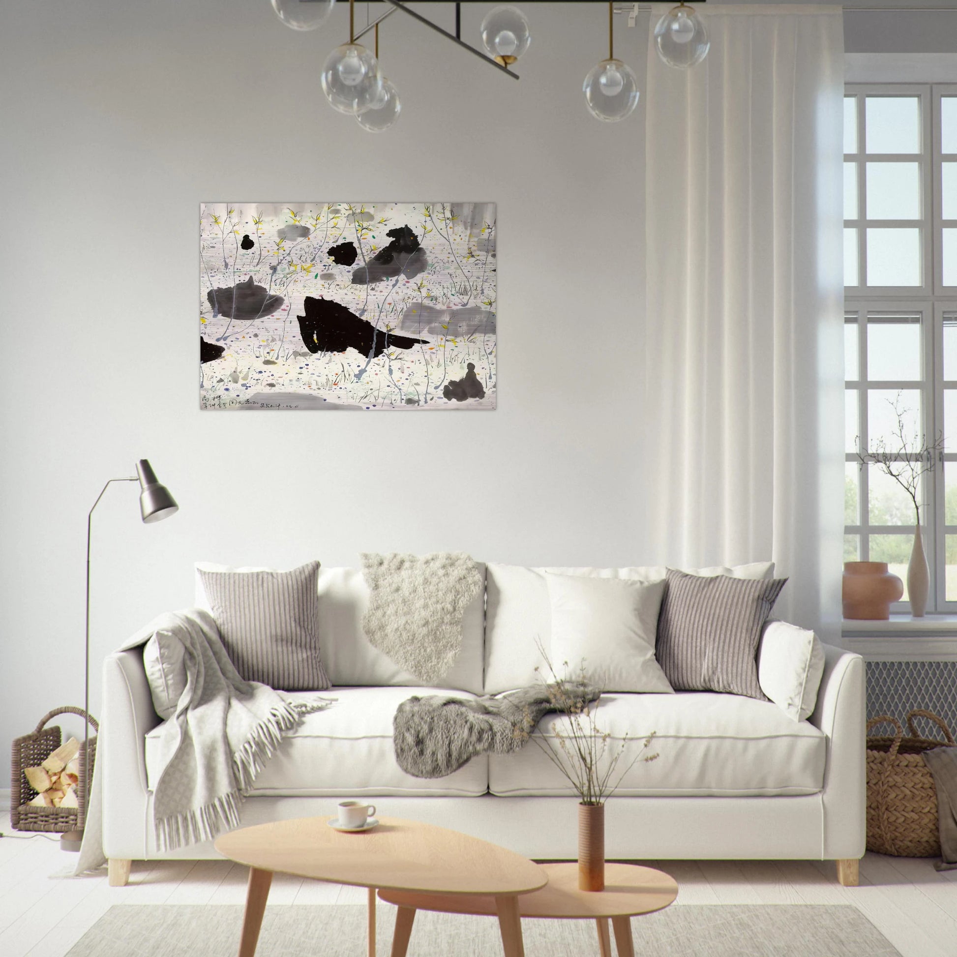 Blossom Out - 1986 - Wu Guanzhong Brushed Aluminum Print - 70x100 cm / 28x40 inches | Wu Guanzhong Aluminum Print | Wu Guanzhong Prints