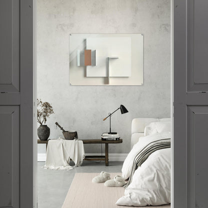 Abstract in White, Black and Ochre - 1962 - Victor Pasmore Acrylic Print - 70x100 cm / 28x40″ inches