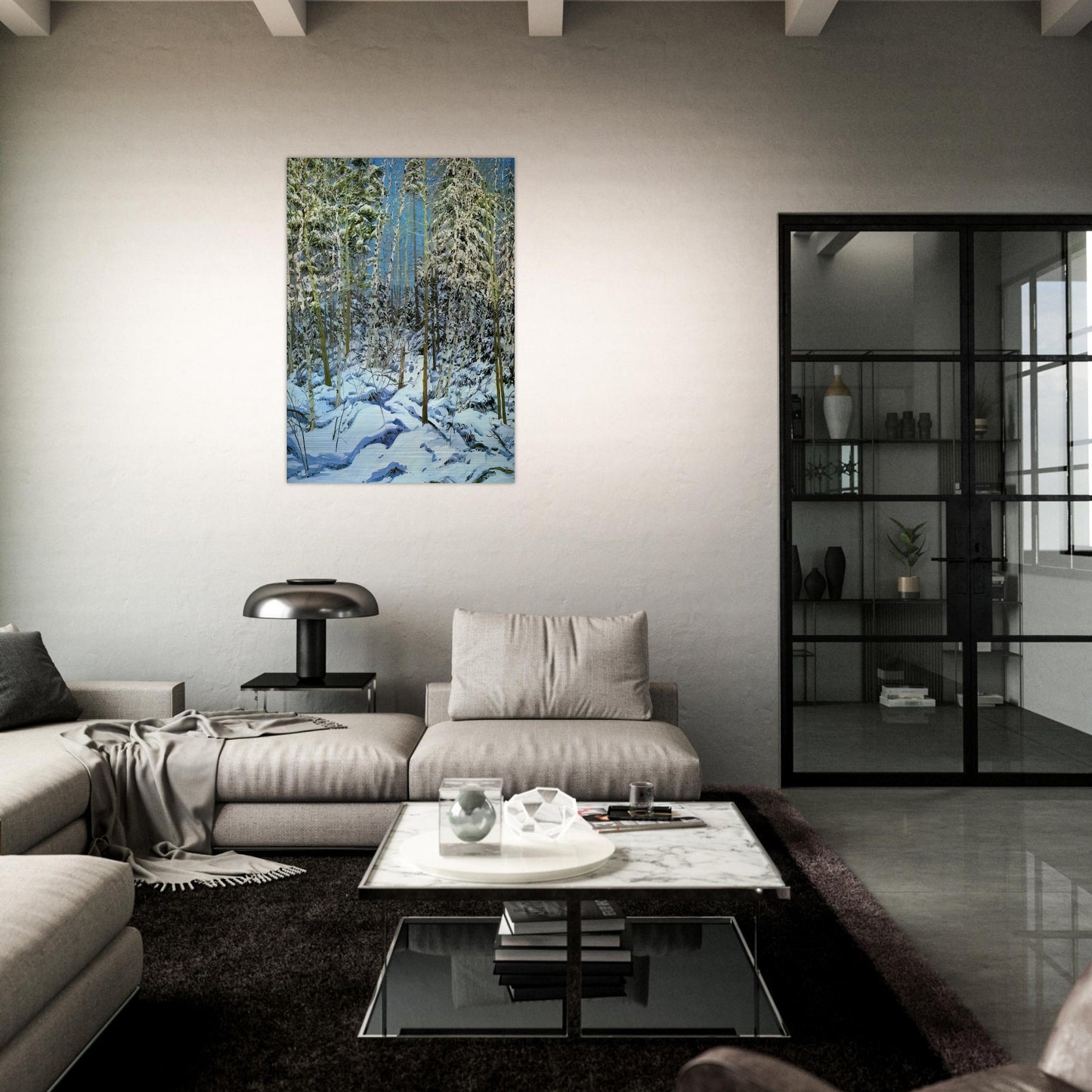 Shadow - Contemporary Realism - Neil Welliver Brushed Aluminum Print - 70x100 cm / 28x40 inches | Neil Welliver Aluminum Print | Neil Welliver Prints