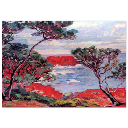 Les rochers rouges - 1894 - Armand Guillaumin Brushed Aluminum Print - 70x100 cm / 28x40 inches | Armand Guillaumin Aluminum Print | Armand Guillaumin Prints