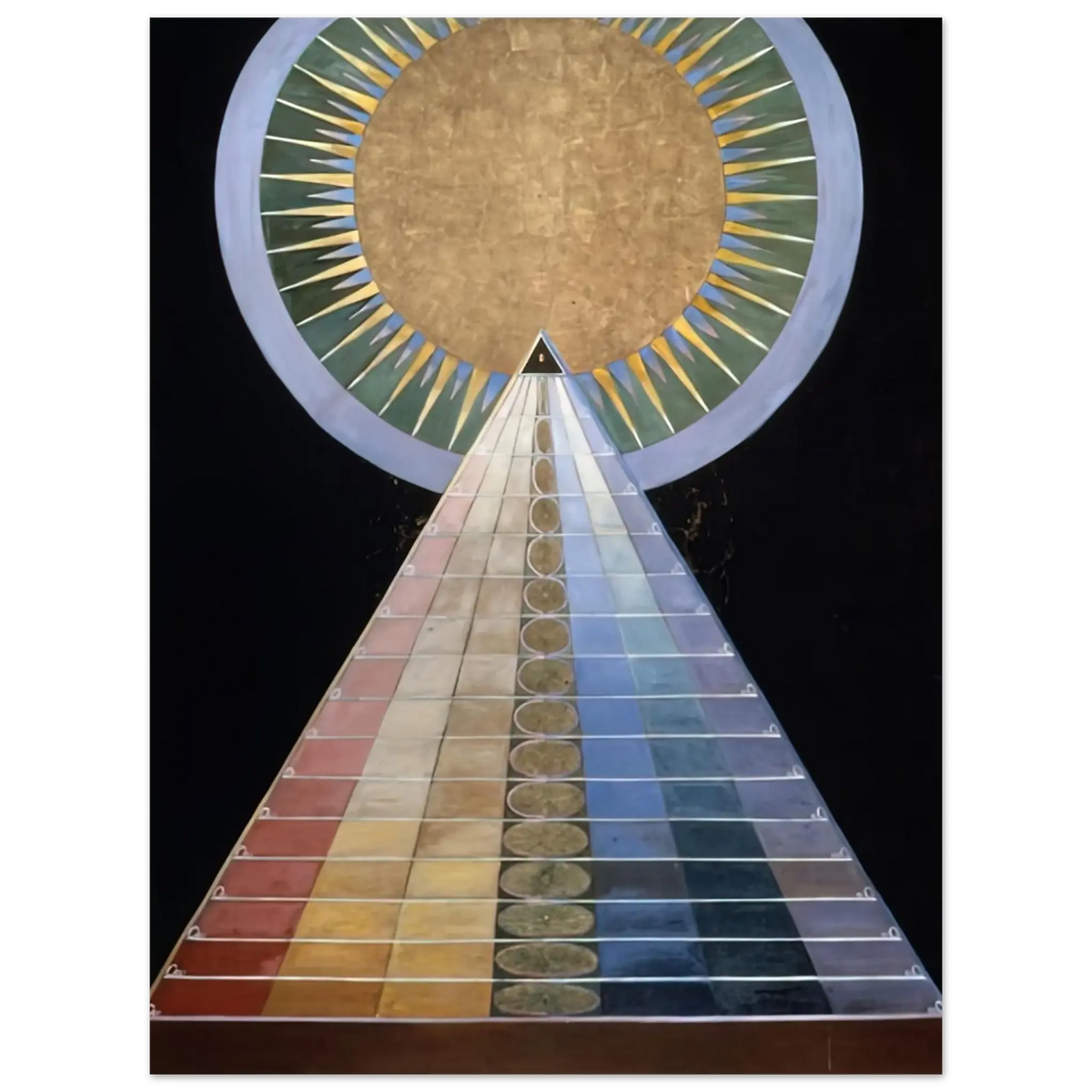 Hilma af Klint - ALTAR PAINTING 1915 Wall art - 40x50 cm / 16x20 Inches - Premium Wooden Framed Poster With Fine Art Paper - Wood frame