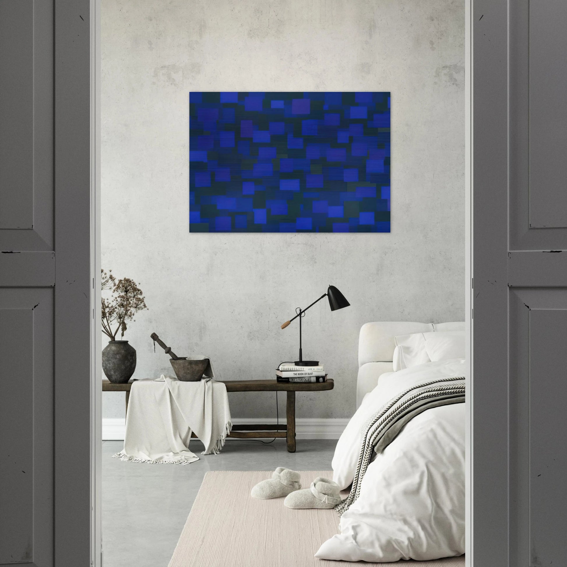 Number 88 Blue - 1950 - Ad Reinhardt Brushed Aluminum Print - 70x100 cm / 28x40 inches | Ad Reinhardt Aluminum Print | Ad Reinhardt Prints