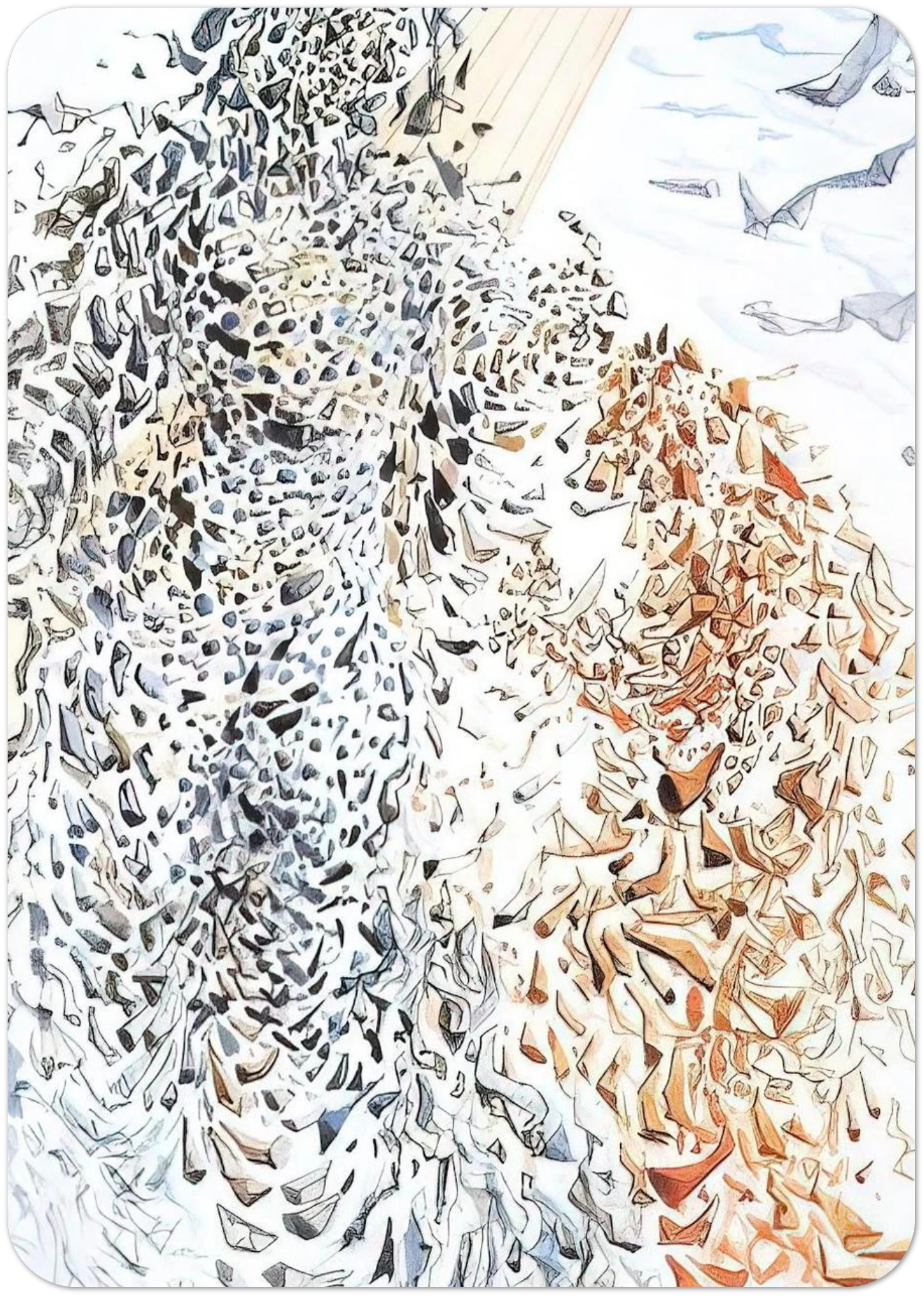 OPPOSITION By Salvador Dali Pack of 10 Post Cards | Salvador Dali Post Cards | A6 (10.5 x 14.8 cm) - 4.1 x 5.8 inches