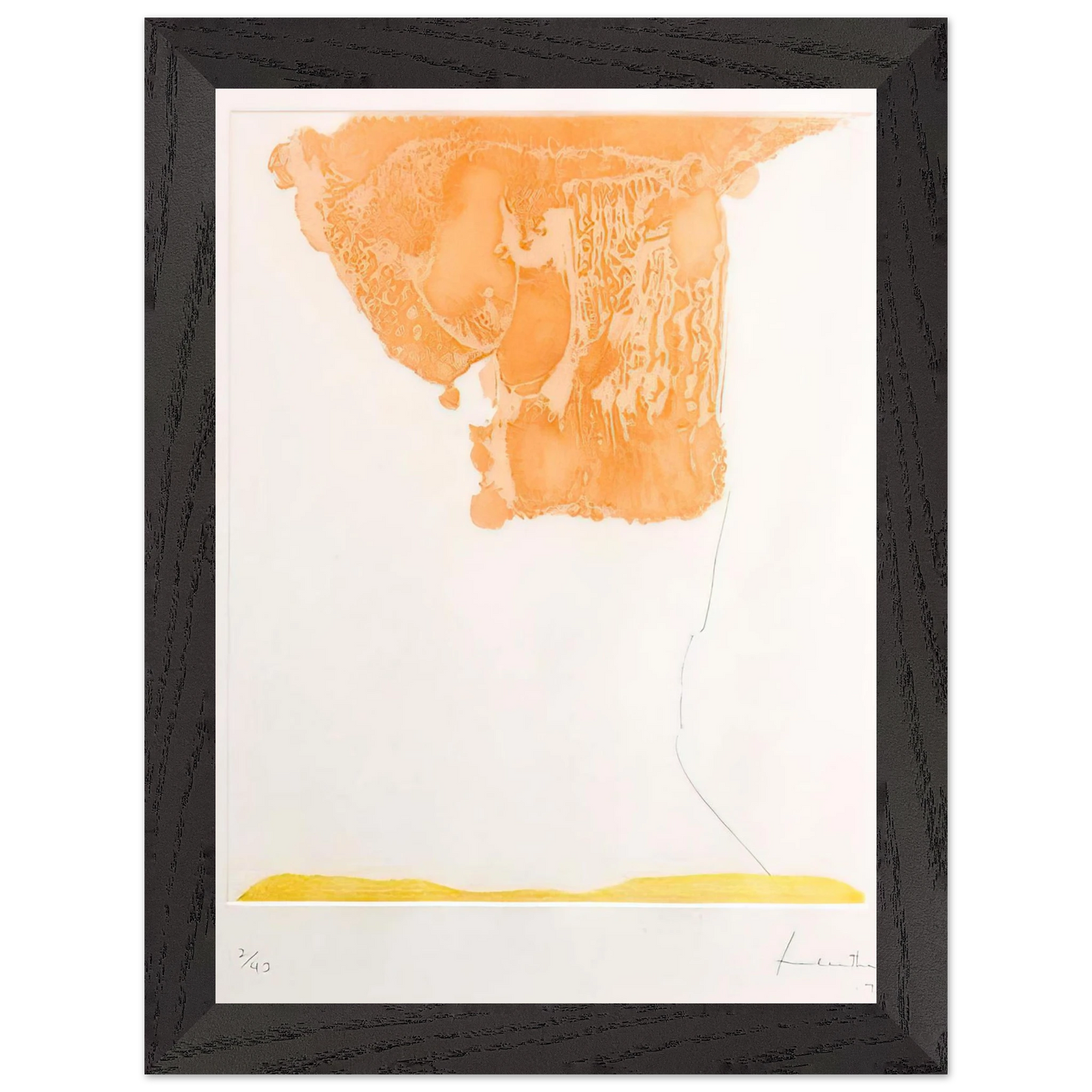 Helen Frankenthaler - Pranzo Italiano - 1973 Wall art - 21x29.7 cm / 8x12" - Premium Wooden Framed Poster With Fine Art Paper-canvas - Wood frame