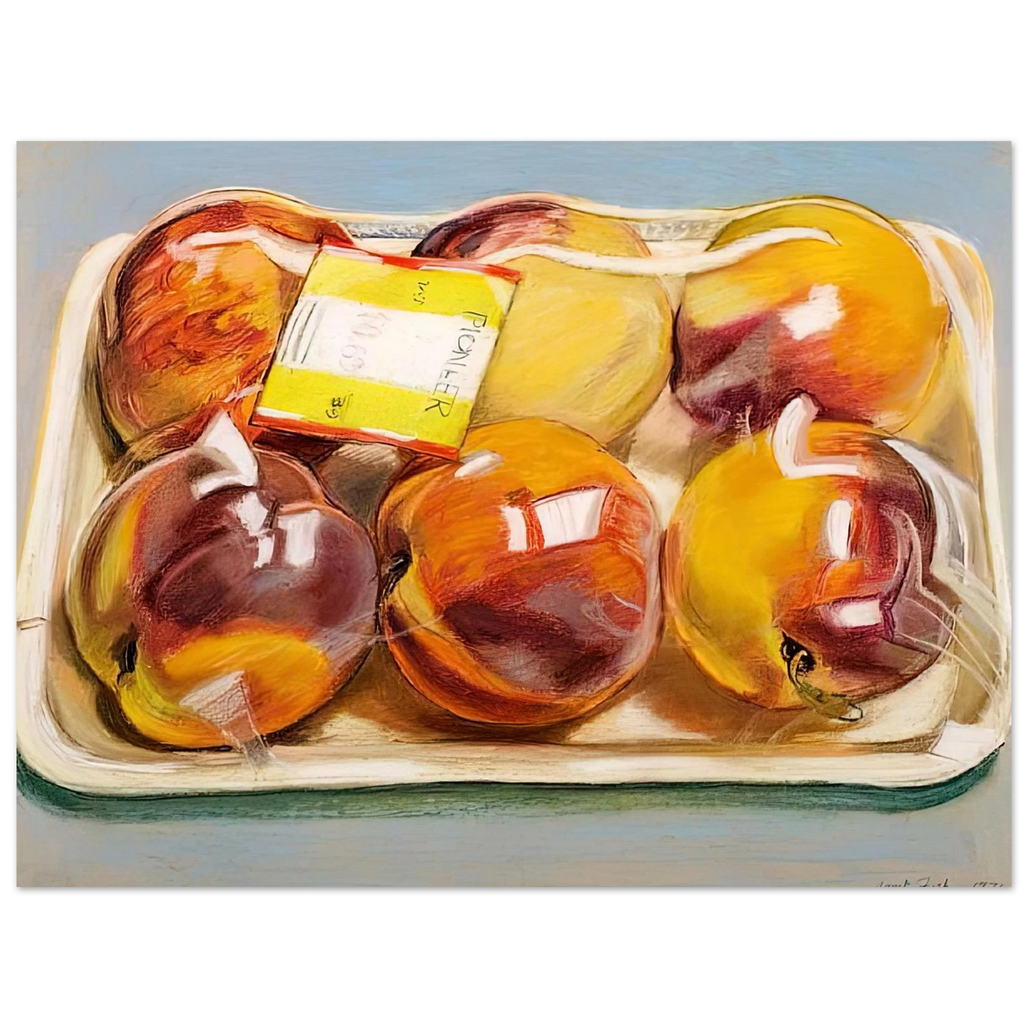 Janet Fish - PEACHES 1971  75x100 cm / 30x40inches Fine Art Poster