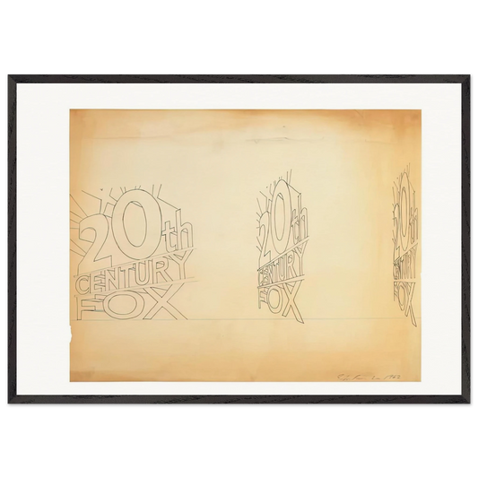 TRADEMARK STUDY 1 1962 - Edward Ruscha 70x100 cm / 28x40 inches Framed Art Print – Black Wooden Frame
