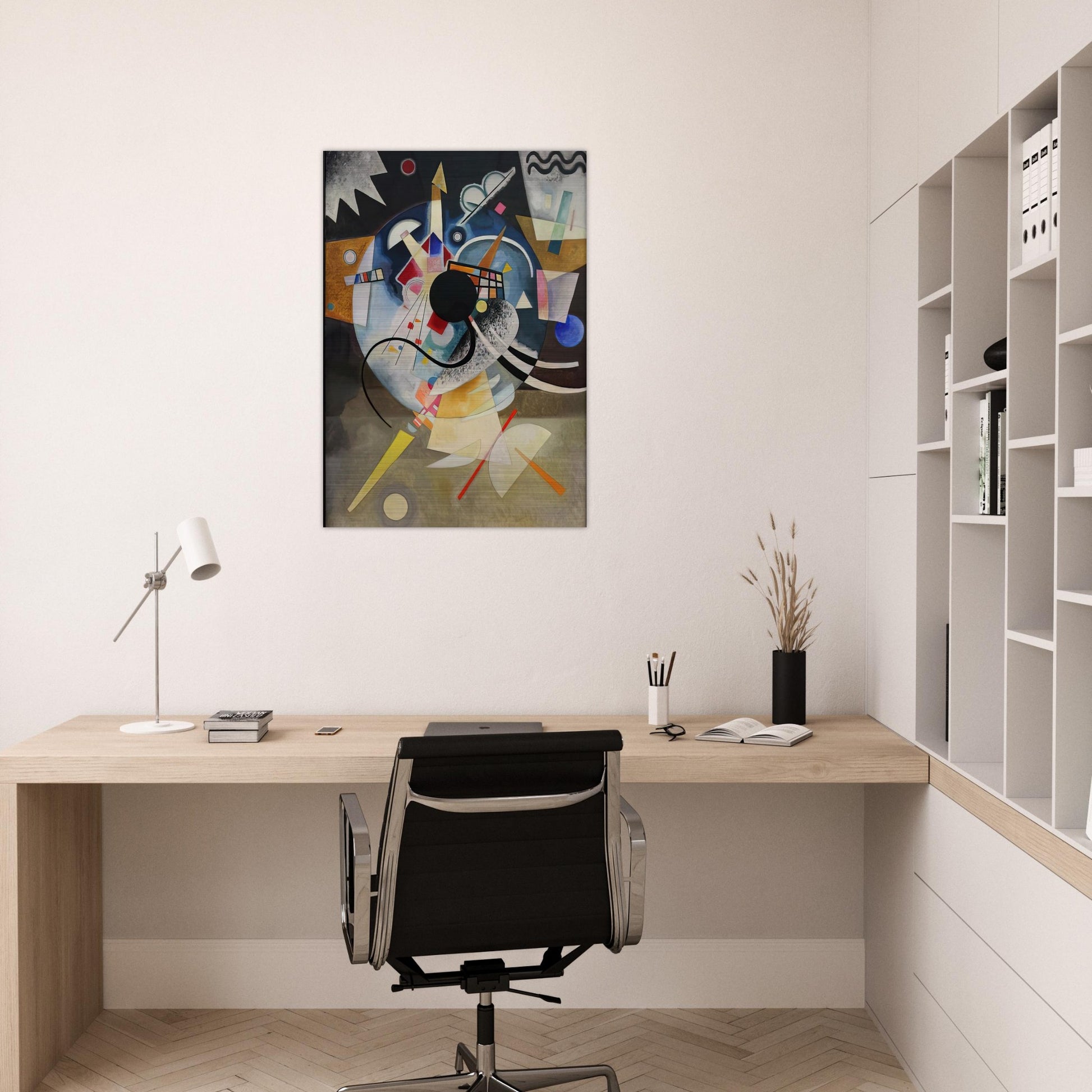 A CENTRE 1924 - Wassily Kandinsky Brushed Aluminum Print - 70x100 cm / 28x40 inches | Wassily Kandinsky Aluminum Print | Wassily Kandinsky Prints