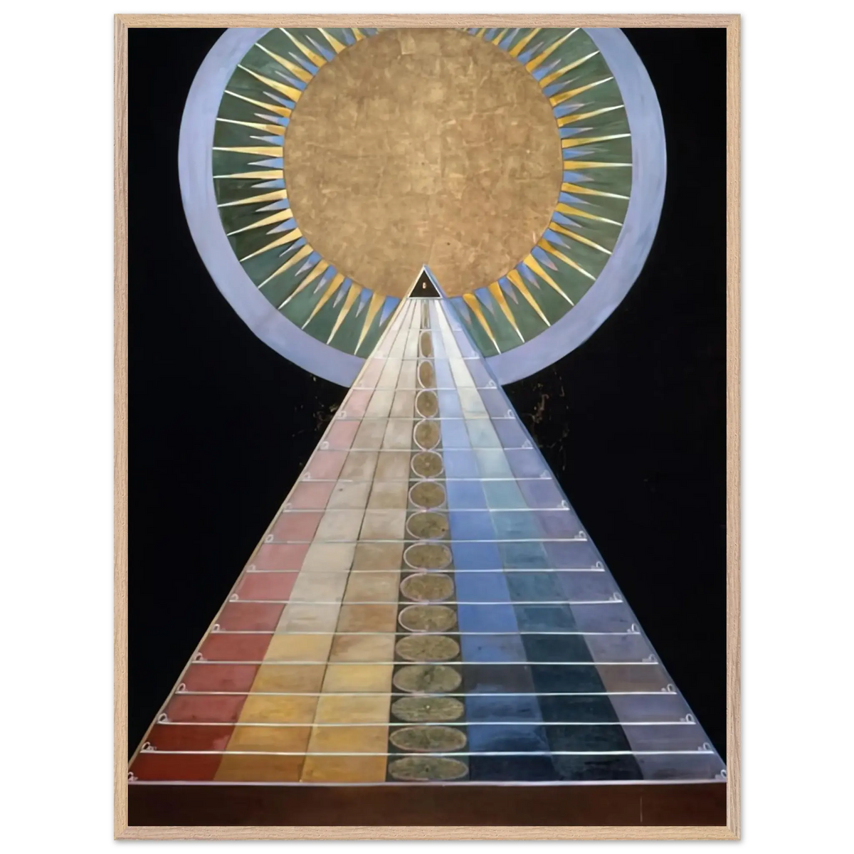 Hilma af Klint - ALTAR PAINTING 1915 Wall art - 27x35 cm / 11x14 Inches - Premium Wooden Framed Poster With Fine Art Paper - Black frame