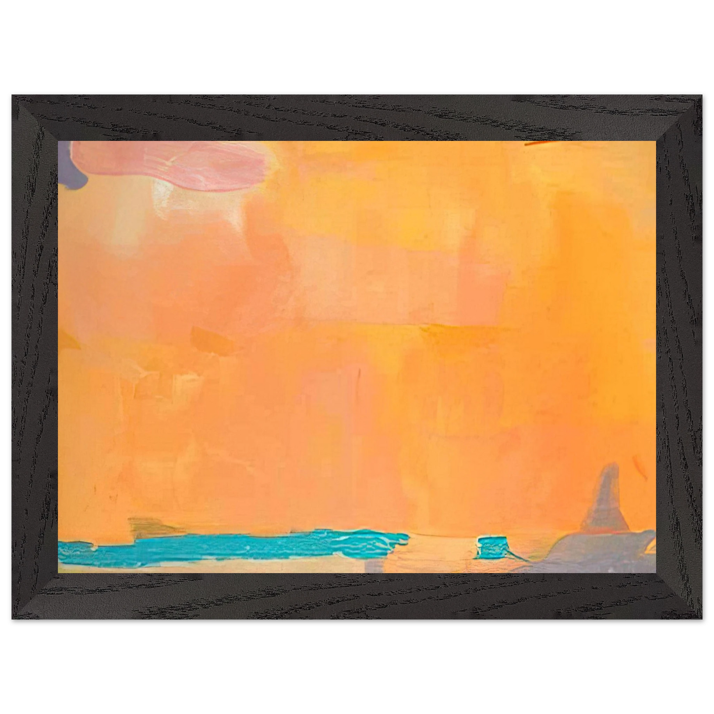 Helen Frankenthaler - Royal Fireworks - 1975 Wall art - 13x18 cm / 5x7 inches - Premium Wooden Framed Poster With Fine Art Paper-canvas - White frame