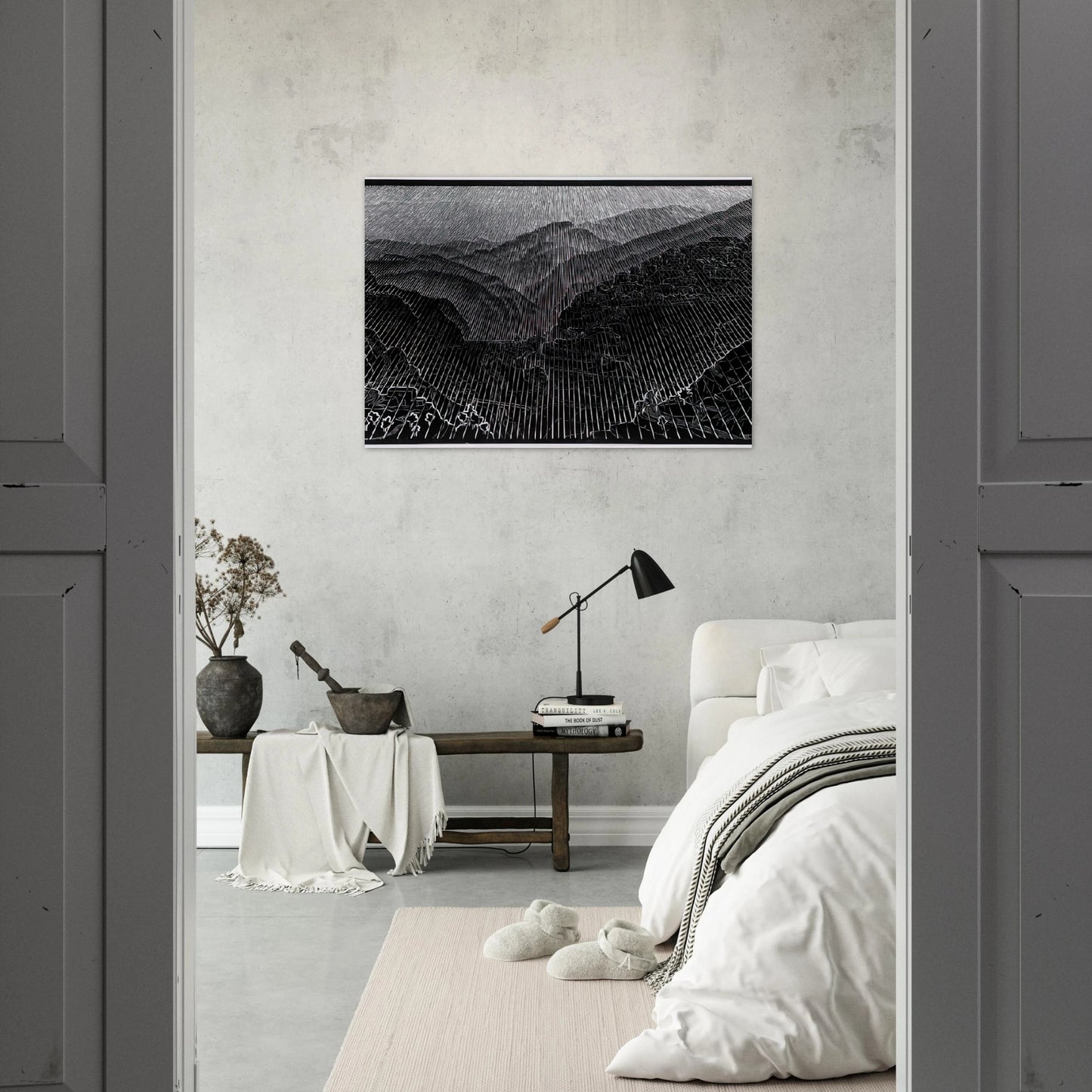 ROSSANO CALABRIA FEBRUARY 1931 1931 - MC Escher Brushed Aluminum Print - 70x100 cm / 28x40 inches | MC Escher Aluminum Print | MC Escher Prints