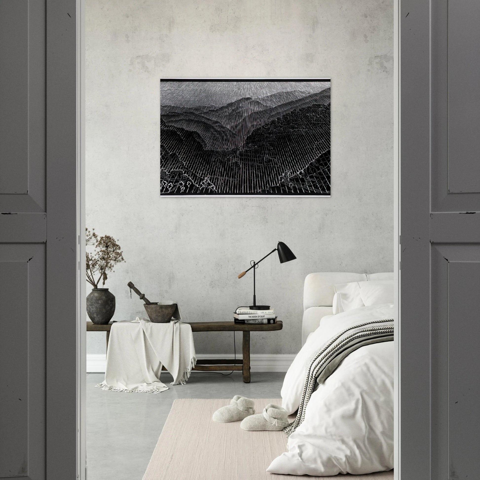 ROSSANO CALABRIA FEBRUARY 1931 1931 - MC Escher Brushed Aluminum Print - 70x100 cm / 28x40 inches | MC Escher Aluminum Print | MC Escher Prints