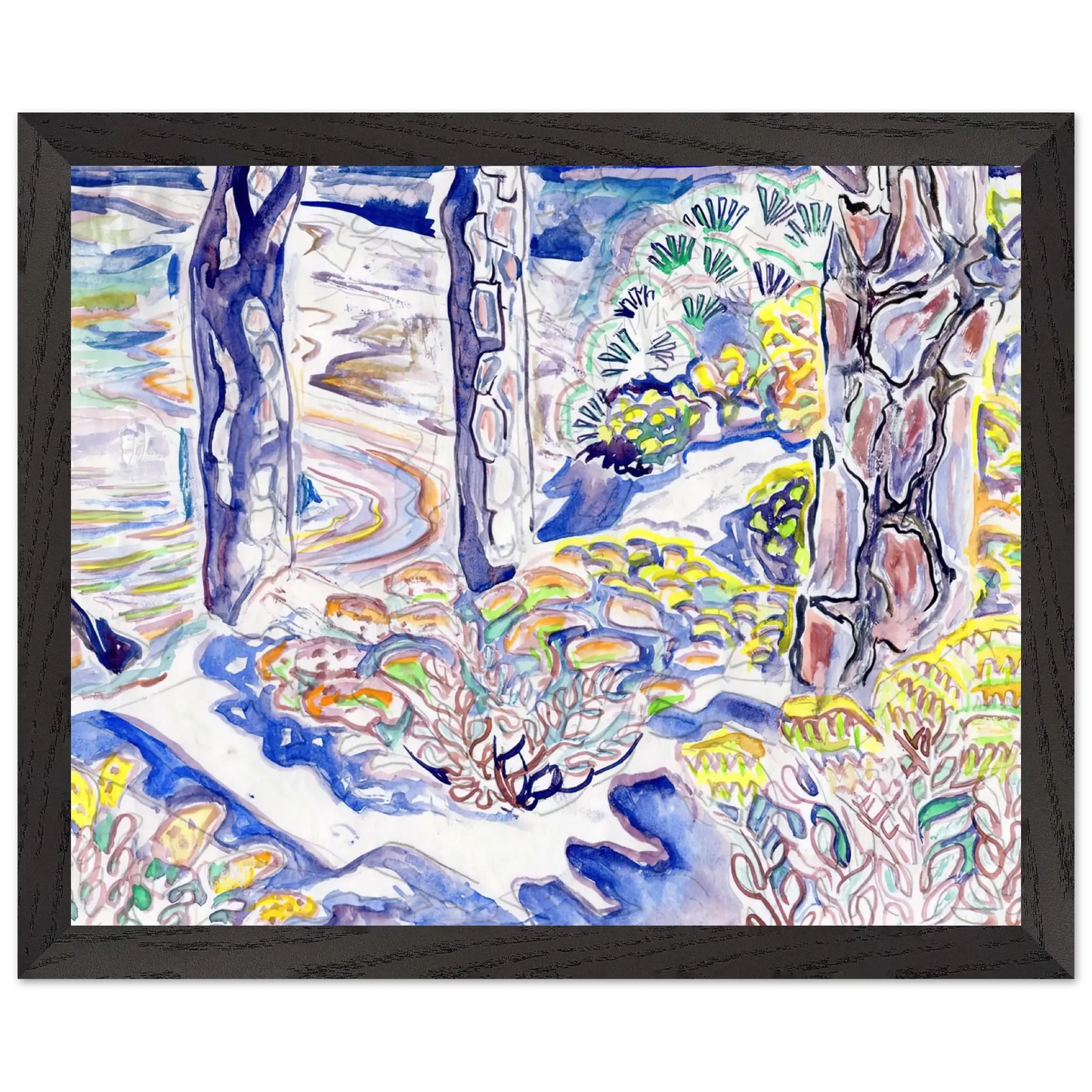 Walter Inglis Anderson - Walter Anderson Wall art - 30x45 cm / 12x18 Inches - Premium Wooden Framed Poster With Fine Art Paper - Wood frame