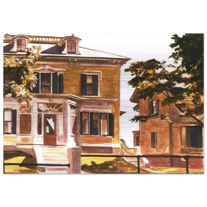 Davis House - Edward Hopper Brushed Aluminum Print - 70x100 cm / 28x40 inches | Edward Hopper Aluminum Print | Edward Hopper Prints