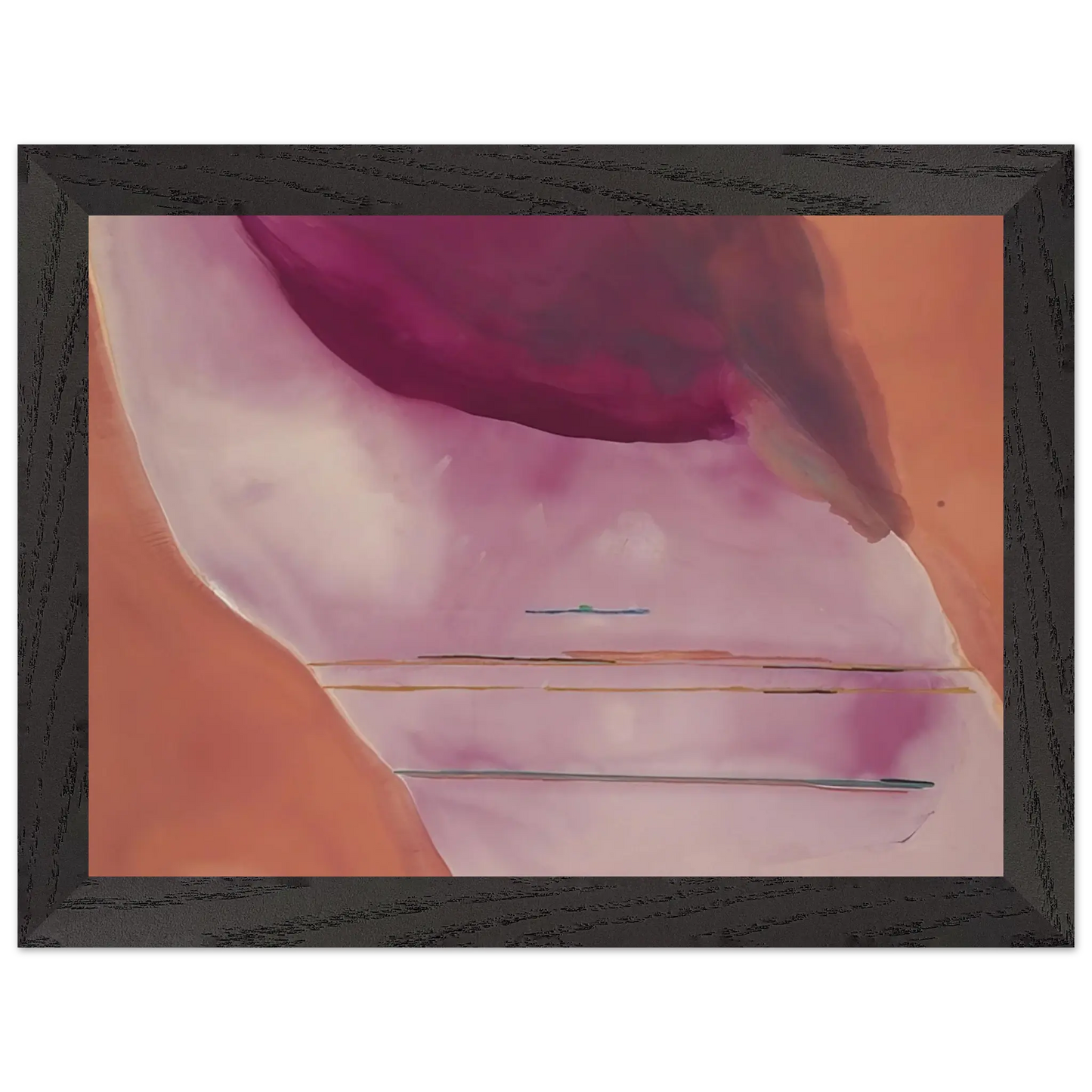 Helen Frankenthaler - Pendulum - 1972 Wall art - 13x18 cm / 5x7 Inches - Premium Wooden Framed Poster With Fine Art Paper - Wood frame