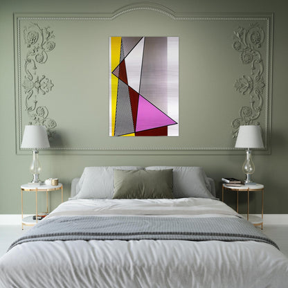 IMPERFECT PAINTING 1986 - Roy Lichtenstein Brushed Aluminum Print - 70x100 cm / 28x40 inches | Roy Lichtenstein Aluminum Print | Roy Lichtenstein Prints