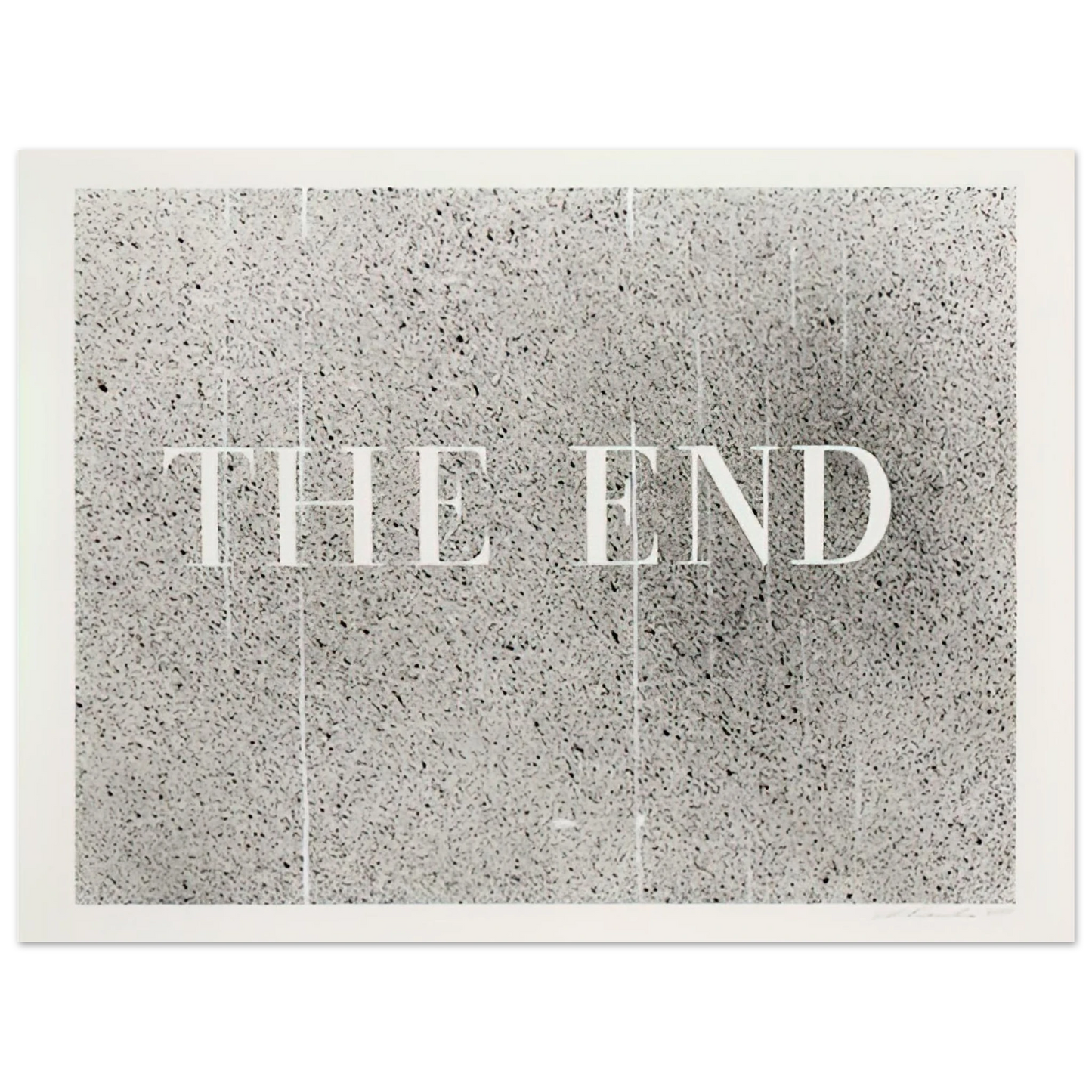 Edward Ruscha - THE END 60 2005  75x100 cm / 30x40inches Fine Art Poster