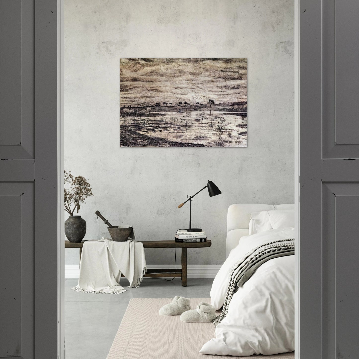 A Marsh - Vincent van Gogh Brushed Aluminum Print - 70x100 cm / 28x40 inches | Vincent van Gogh Aluminum Print | Vincent van Gogh Prints