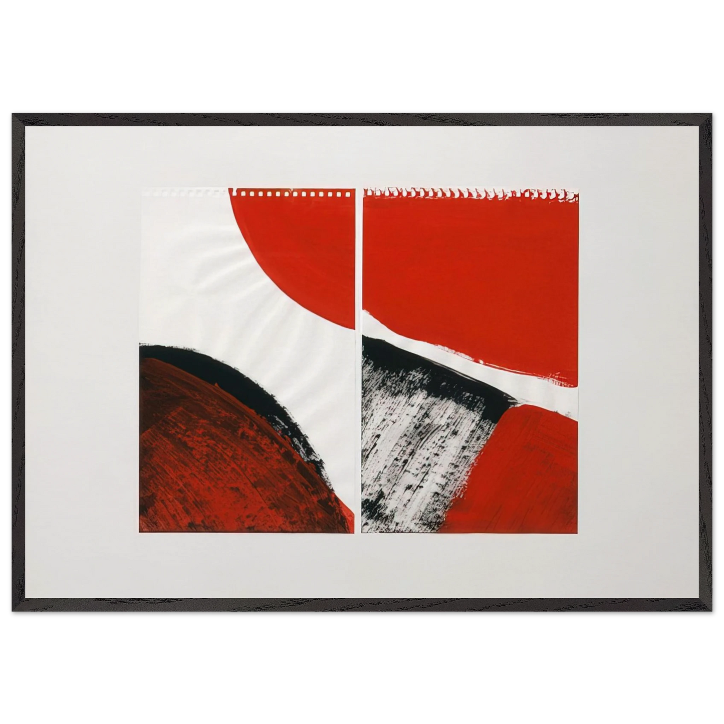 Who knows the beginning and who knows the end II - 1976 - Blinky Palermo 70x100 cm / 28x40 inches Framed Art Print – Black Wooden Frame