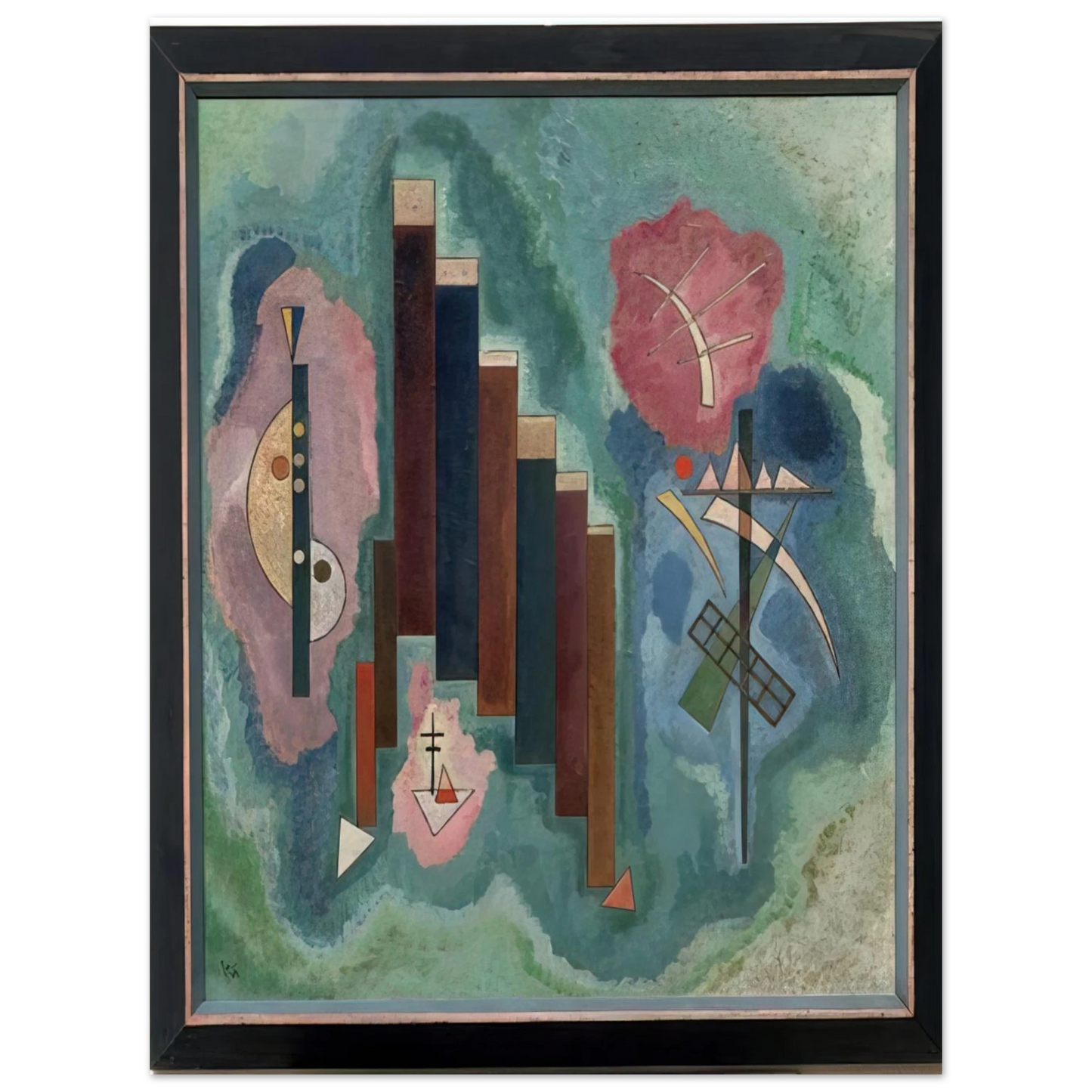 Wassily Kandinsky - DOWNWARDS 1929  75x100 cm / 30x40inches Fine Art Poster