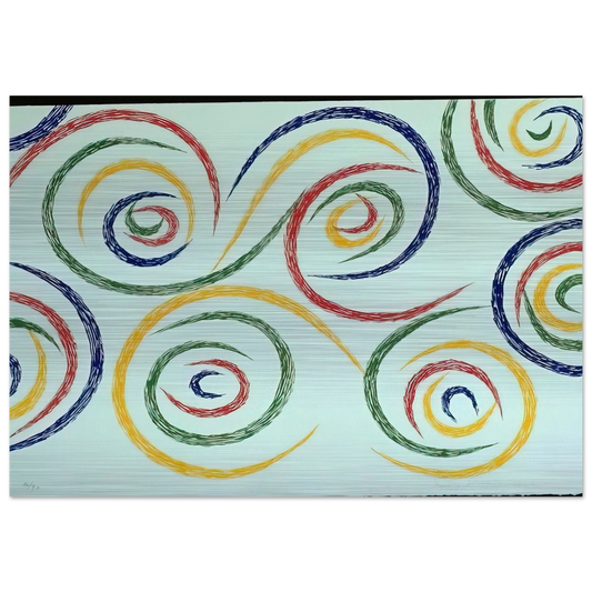Cercles du Matin - 1992 - Piero Dorazio Brushed Aluminum Print - 70x100 cm / 28x40 inches | Piero Dorazio Aluminum Print | Piero Dorazio Prints