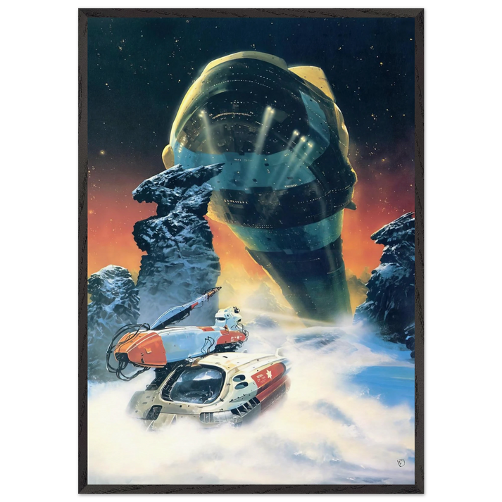 Chris Foss N11 - Chris Foss 70x100 cm / 28x40 inches Framed Art Print – Black Wooden Frame