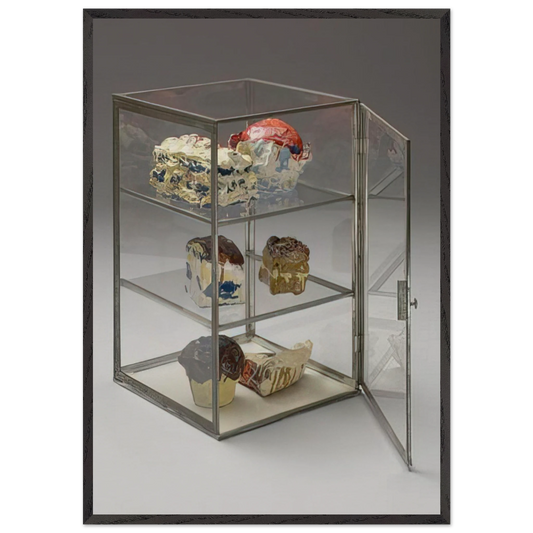 PASTRY CASE 1961 - Claes Oldenburg 70x100 cm / 28x40 inches Framed Art Print – Black Wooden Frame