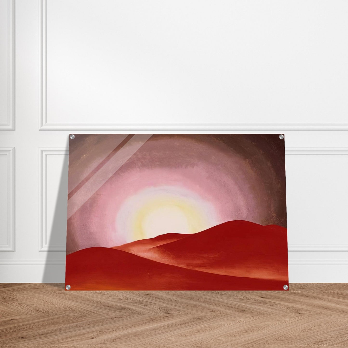 Red Hills, Lake George - Georgia O'Keeffe Acrylic Print - 70x100 cm / 28x40″ inches | Georgia O'Keeffe Wall Art | Georgia O'Keeffe Prints