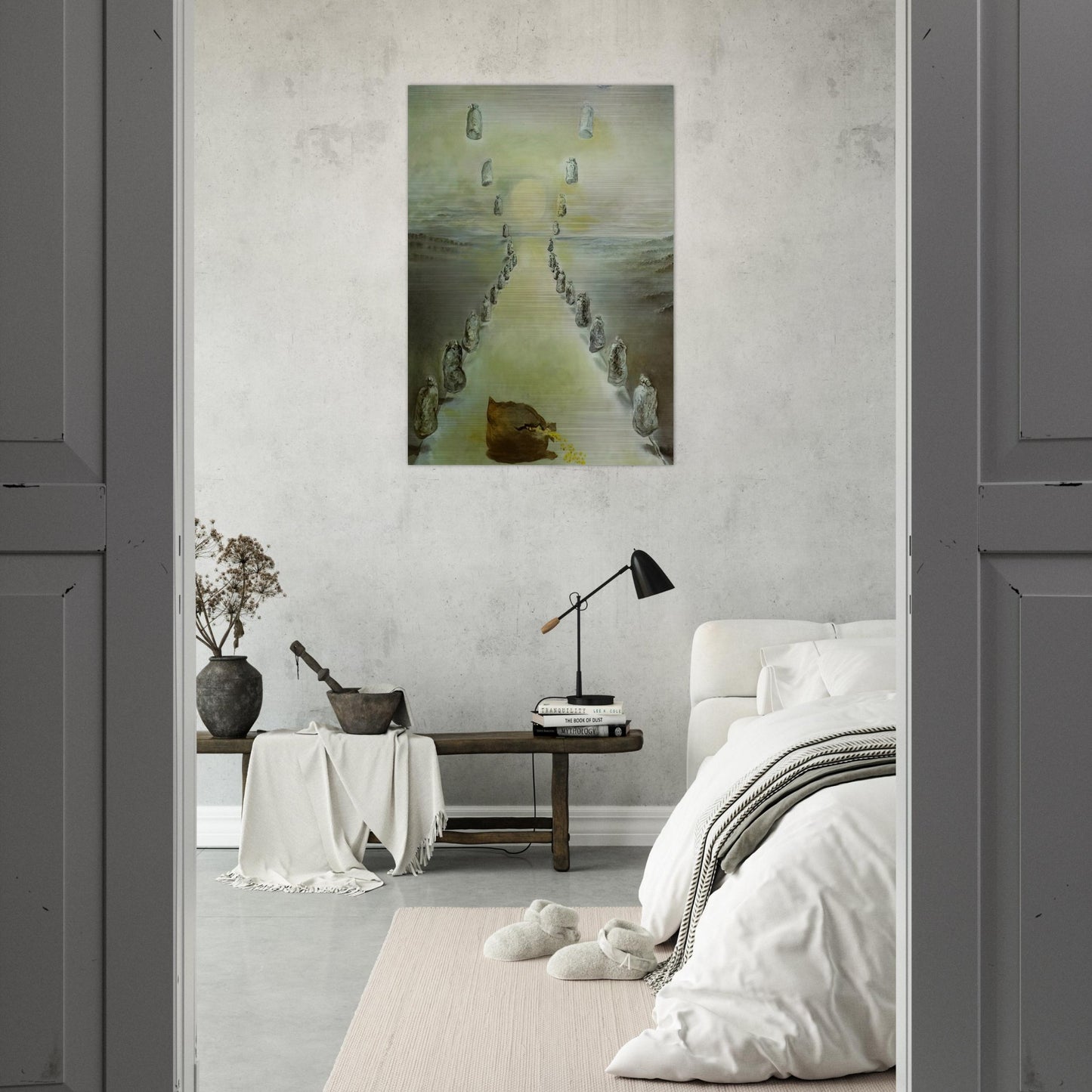 THE PATH OF ENIGMAS FIRST VERSION - Salvador Dali Brushed Aluminum Print - 70x100 cm / 28x40 inches | Salvador Dali Aluminum Print | Salvador Dali Prints