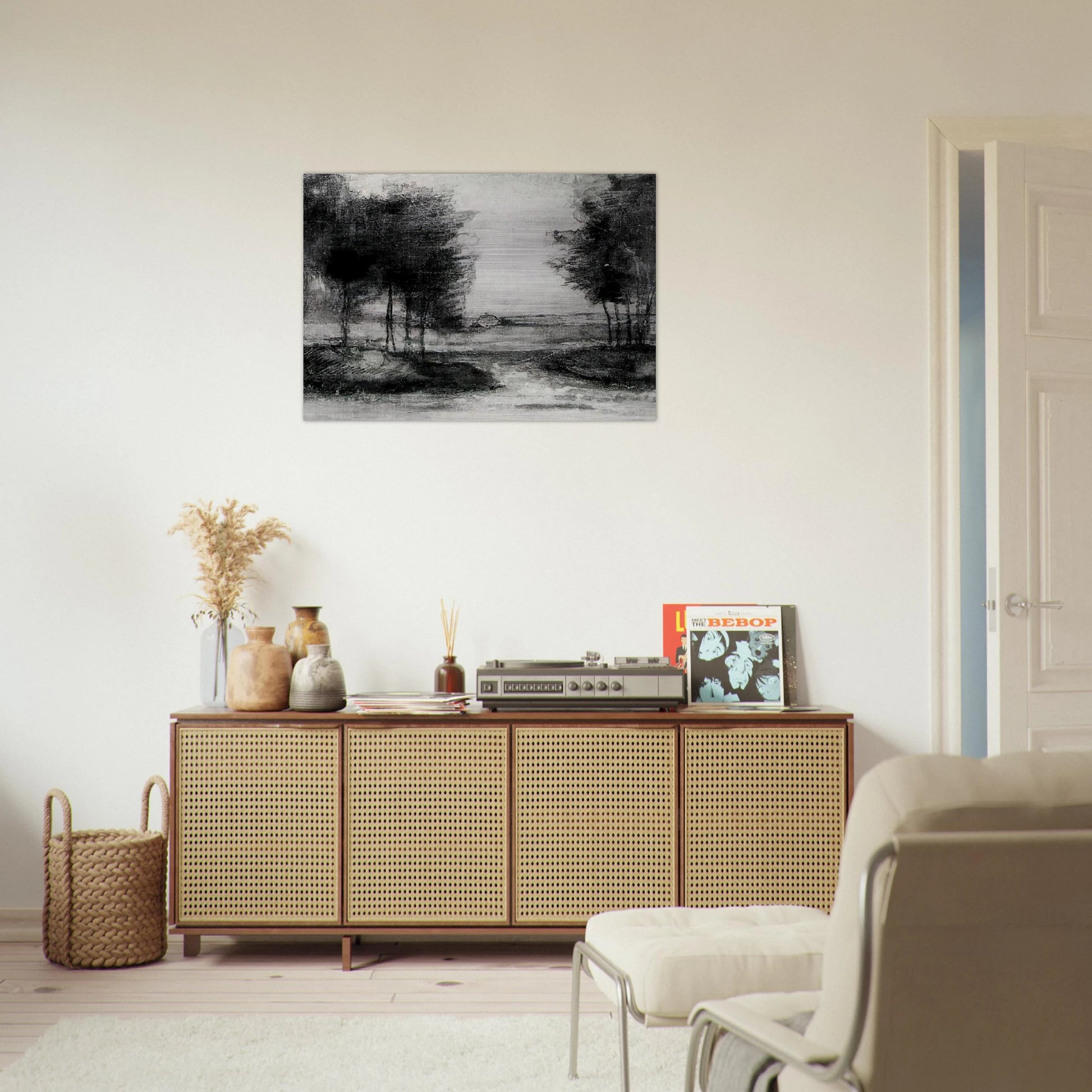 Landscape - Vincent van Gogh Brushed Aluminum Print - 70x100 cm / 28x40 inches | Vincent van Gogh Aluminum Print | Vincent van Gogh Prints