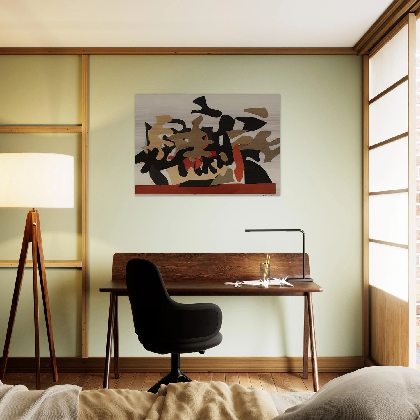 Red Boat - 1964 - Robert Goodnough Brushed Aluminum Print - 70x100 cm / 28x40 inches | Robert Goodnough Aluminum Print | Robert Goodnough Prints