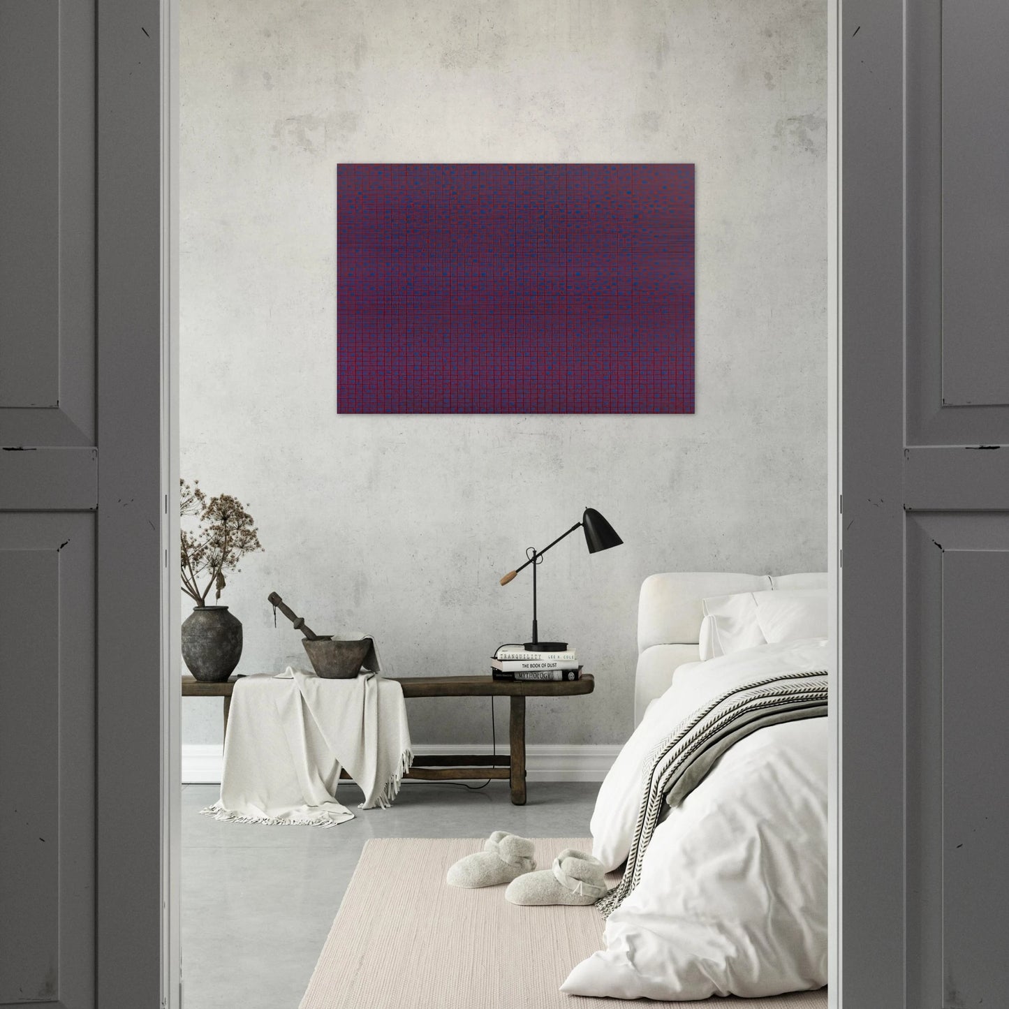 4 trames 22°5, 45°, 67°5, 90° - 1969 - Francois Morellet Brushed Aluminum Print - 70x100 cm / 28x40 inches | Francois Morellet Aluminum Print | Francois Morellet Prints