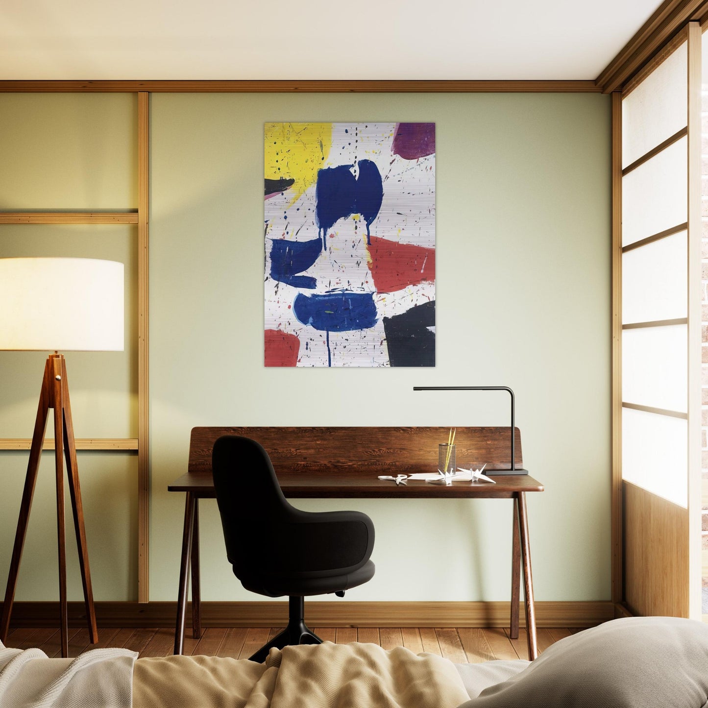 Emblem 8  1 - Sam Francis Brushed Aluminum Print - 70x100 cm / 28x40 inches | Sam Francis Aluminum Print | Sam Francis Prints