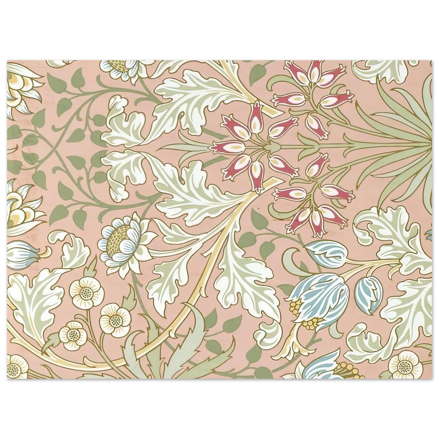 William Morris - WALLPAPER HYACINTH PATTERN 480 1917 Fine Art Poster