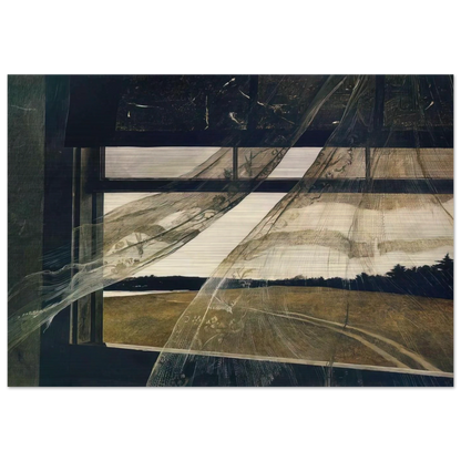 WIND FROM THE SEA 1947 - Andrew Wyeth Brushed Aluminum Print - 70x100 cm / 28x40 inches | Andrew Wyeth Aluminum Print | Andrew Wyeth Prints