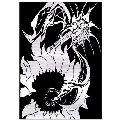 SUNFLOWERS - MC Escher Brushed Aluminum Print - 70x100 cm / 28x40 inches | MC Escher Aluminum Print | MC Escher Prints