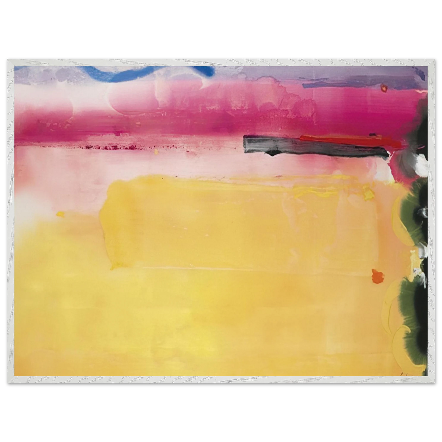 Helen Frankenthaler - Black-Eyed Susan - 1988 Wall art - A1 (59.4 x 84.1  cm) - Premium Wooden Framed Poster With Fine Art Paper-canvas - Wood frame