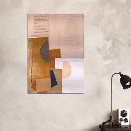 Abstract in White, Grey and Ochre - 1949 - Victor Pasmore Brushed Aluminum Print - 70x100 cm / 28x40 inches | Victor Pasmore Aluminum Print | Victor Pasmore Prints