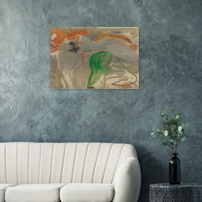 Scene with Nude, 1952- - Helen Frankenthaler Brushed Aluminum Print - 70x100 cm / 28x40 inches | Helen Frankenthaler Aluminum Print | Helen Frankenthaler Prints
