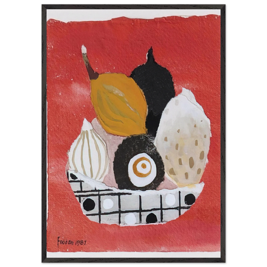 Still Life - 1981 - Mary Fedden 70x100 cm / 28x40 inches Framed Art Print – Black Wooden Frame