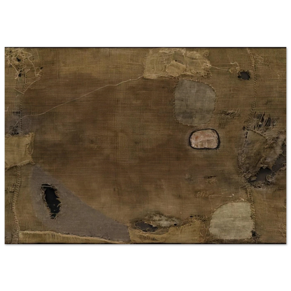 Sackcloth - 1953 - Alberto Burri Brushed Aluminum Print - 70x100 cm / 28x40 inches | Alberto Burri Aluminum Print | Alberto Burri Prints