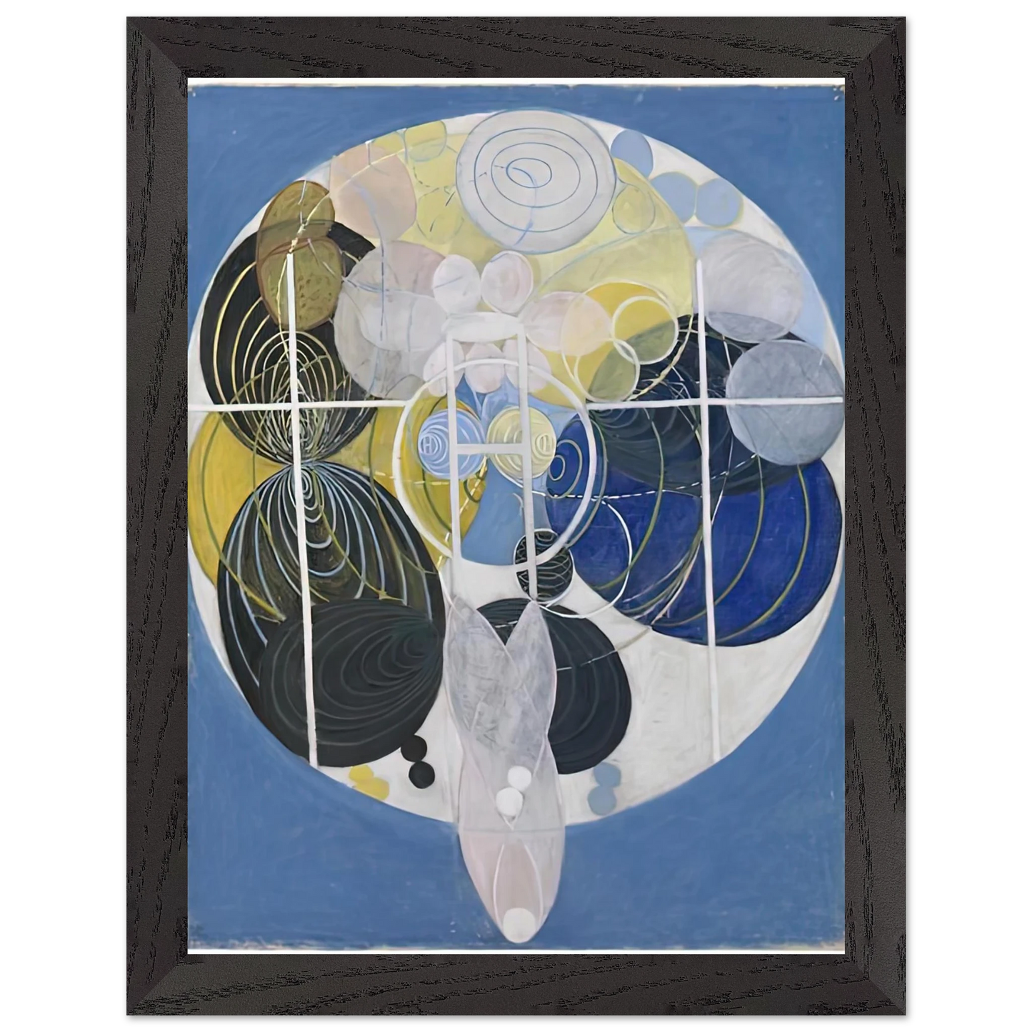 Hilma af Klint - THE LARGE FIGURE PAINTINGS NR 5 1907 Wall art - 30x40 cm / 12x16 inches - Premium Wooden Framed Poster With Fine Art Paper-canvas - Wood frame