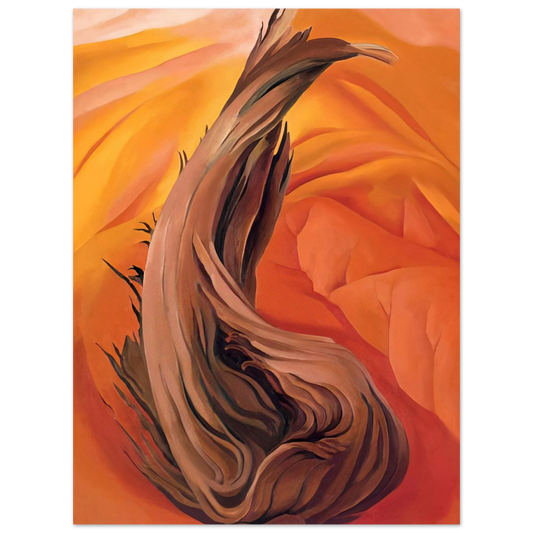Georgia O'Keeffe - Stump in Red Hills Fine Art Poster