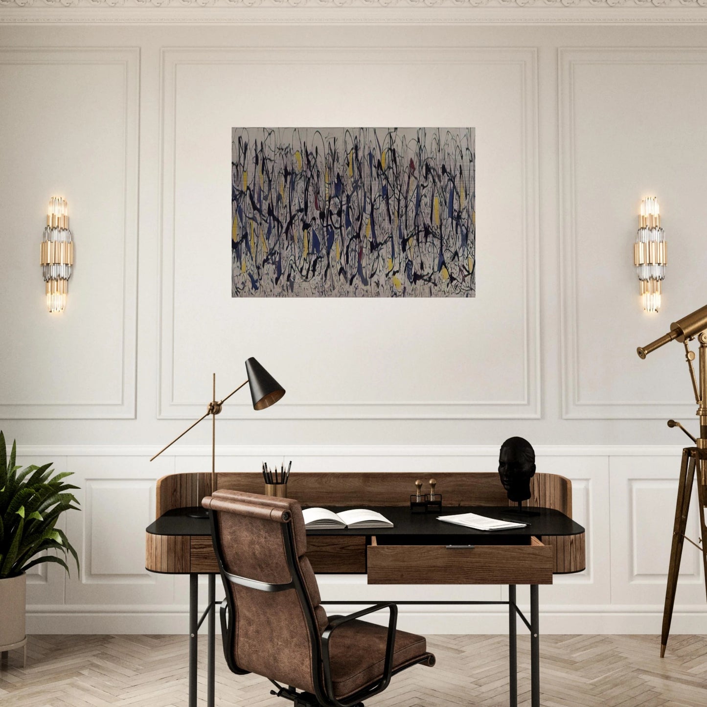 SUMMERTIME NUMBER 9A 1948 - Jackson Pollock Brushed Aluminum Print - 70x100 cm / 28x40 inches | Jackson Pollock Aluminum Print | Jackson Pollock Prints