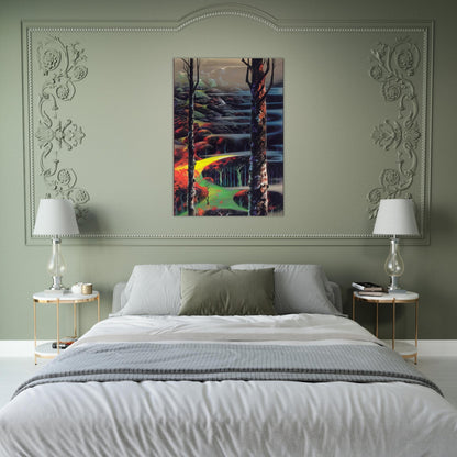 A Touch of Autumn - Eyvind Earle Brushed Aluminum Print - 70x100 cm / 28x40 inches | Eyvind Earle Aluminum Print | Eyvind Earle Prints