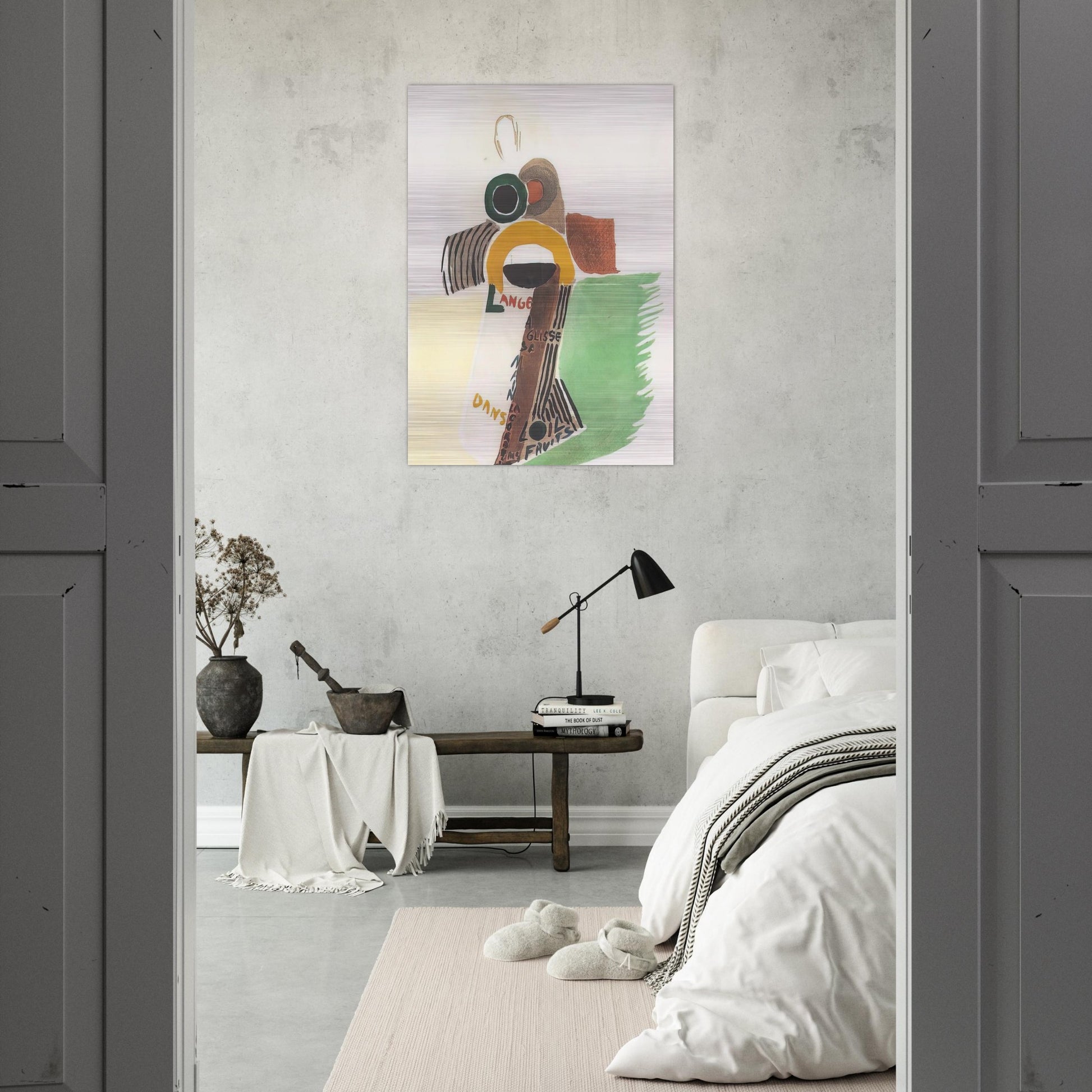 ROBE POEME L ANGE A GLISSE 1922 - Sonia Delaunay Brushed Aluminum Print - 70x100 cm / 28x40 inches | Sonia Delaunay Aluminum Print | Sonia Delaunay Prints