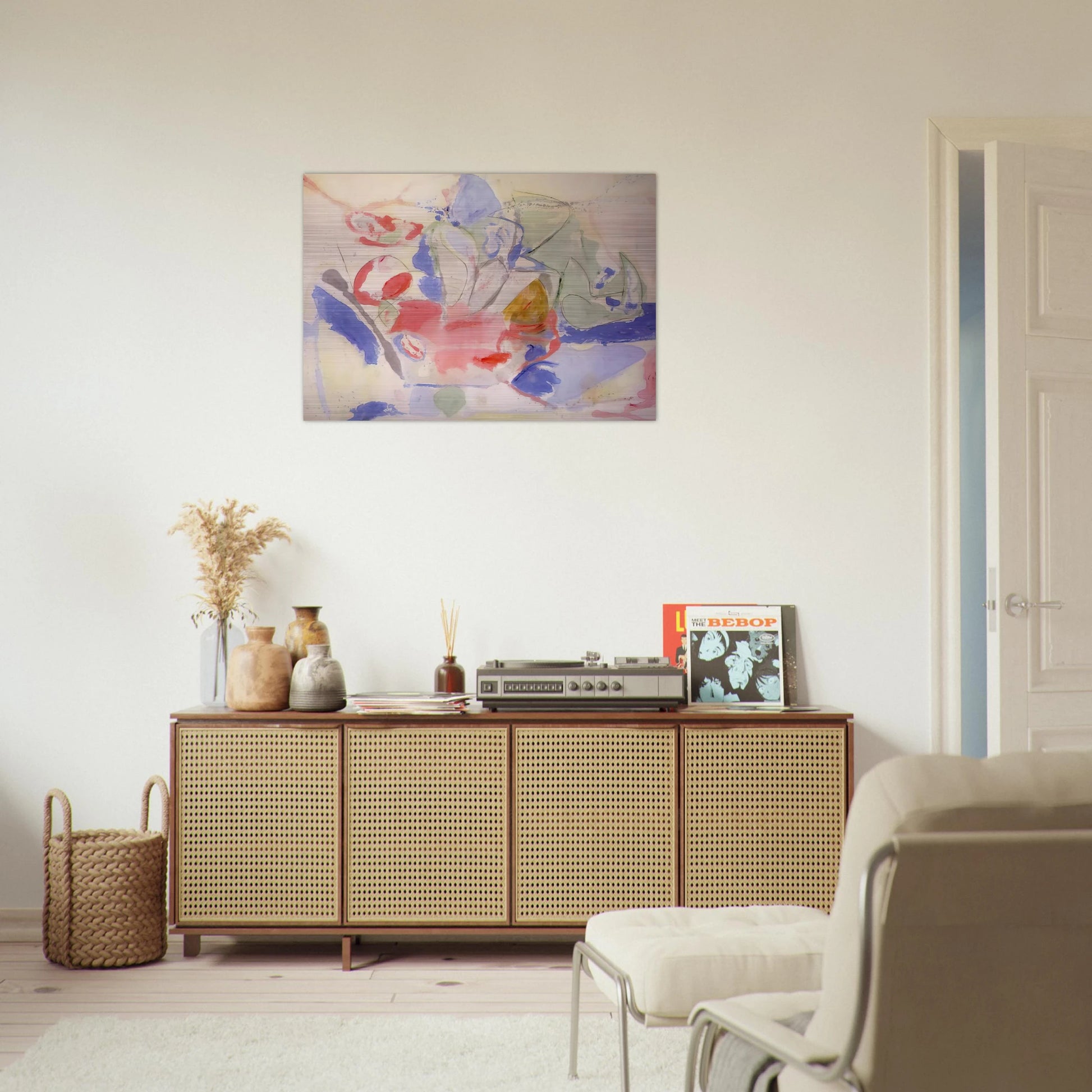 Mountains and Sea - 1952 - Helen Frankenthaler Brushed Aluminum Print - 70x100 cm / 28x40 inches | Helen Frankenthaler Aluminum Print | Helen Frankenthaler Prints