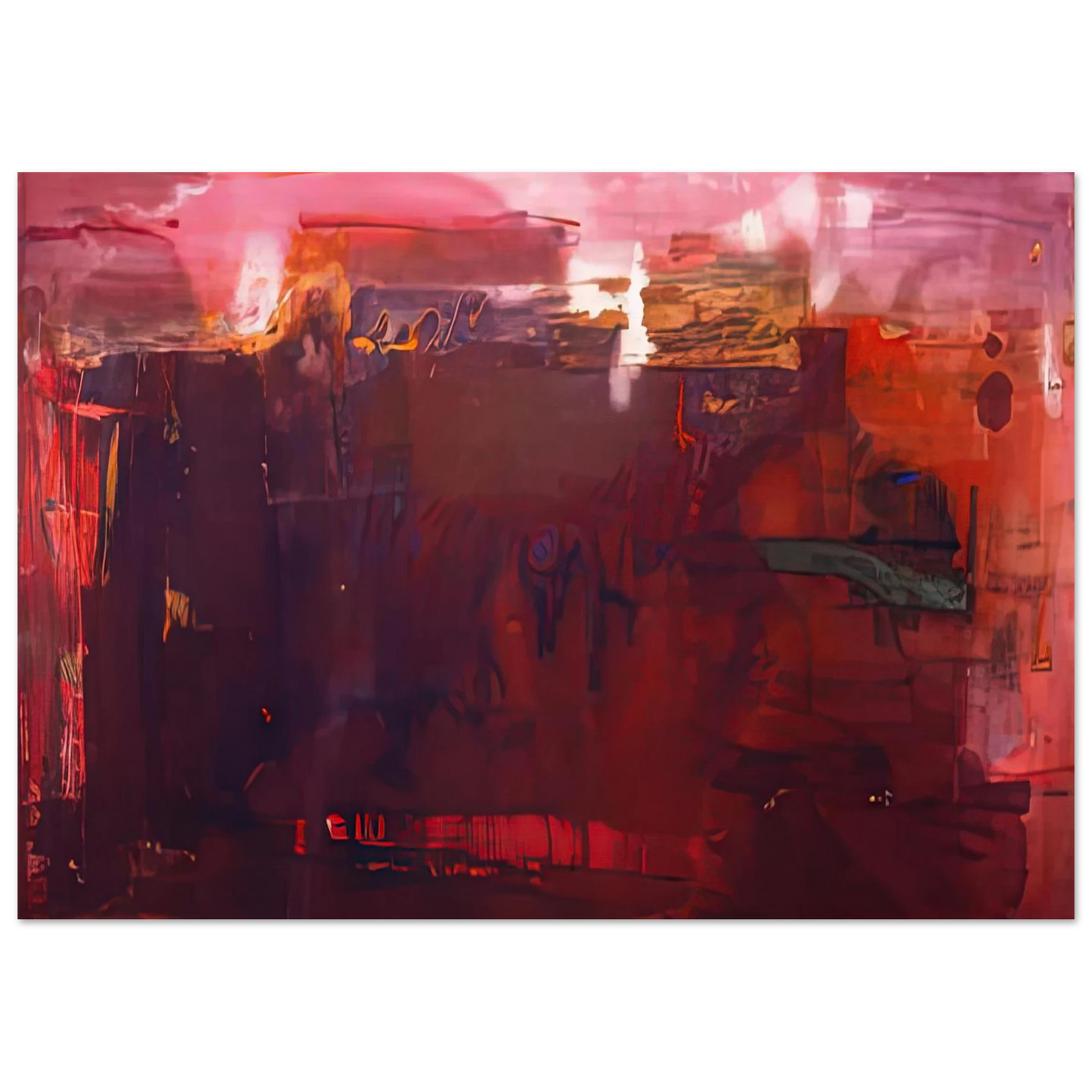Helen Frankenthaler - Carousel, 1979- Wall Art - 21x29.7 cm / 8x12" - Premium Wooden Framed Poster With Fine Art Paper-canvas - White frame