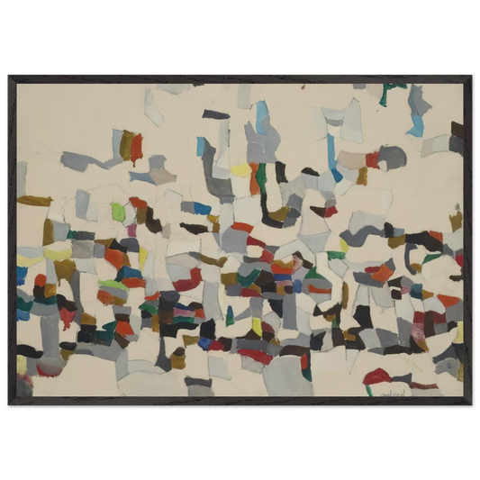 Untitled Composition - 1957 - Robert Goodnough 70x100 cm / 28x40 inches Framed Art Print – Black Wooden Frame